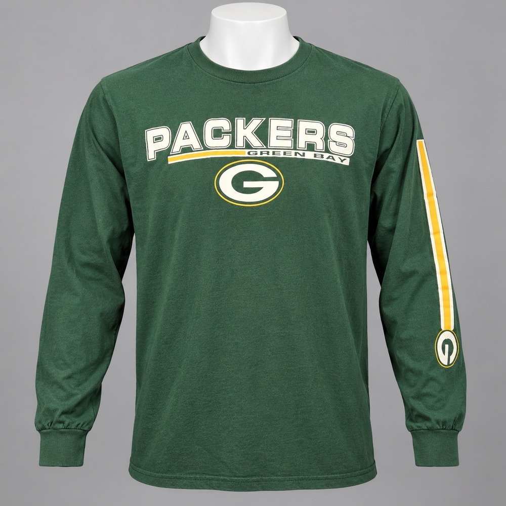 NFL Team Apparel Green Bay Packers Mens XL Green Good Long Sleeve Graphic Tee